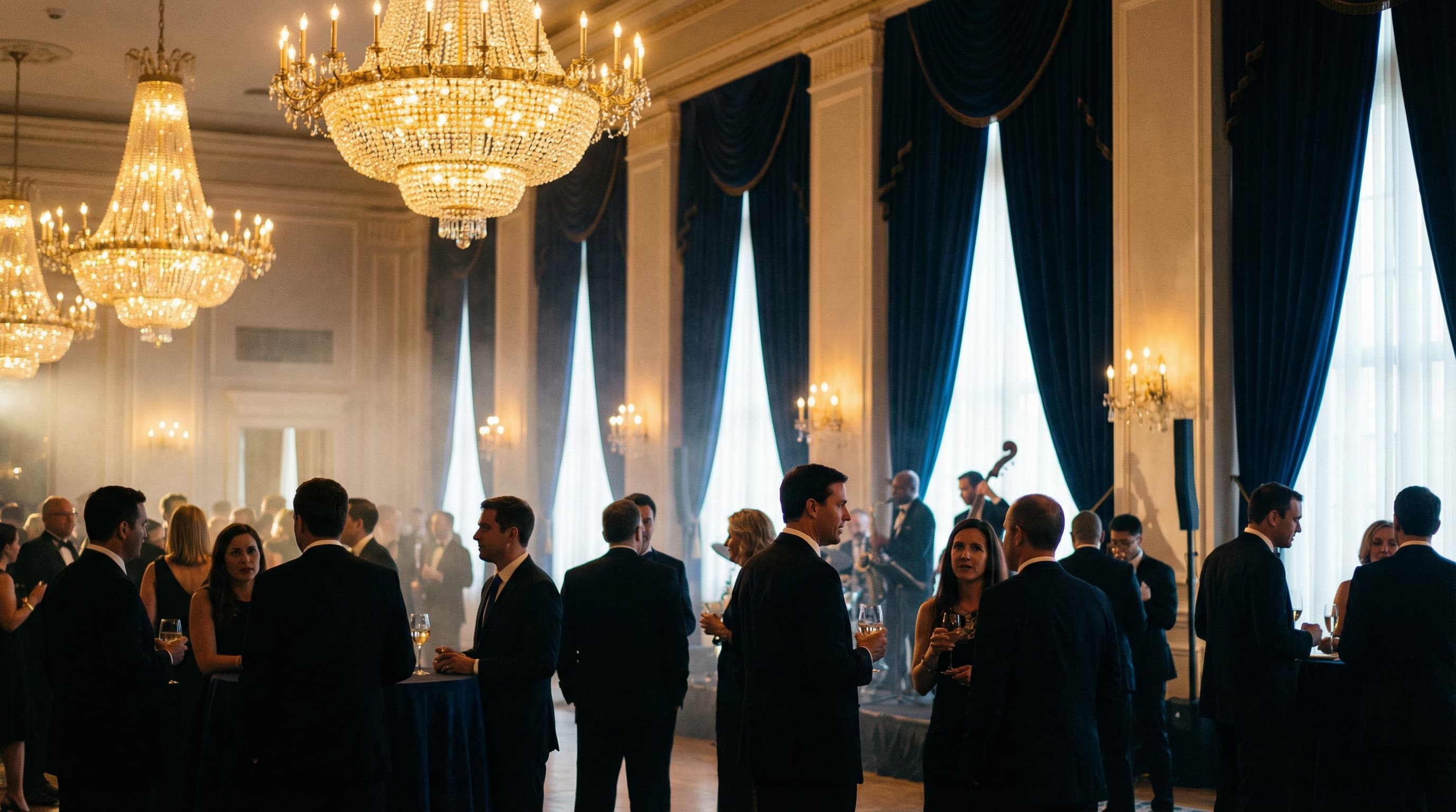 Conference hall with professionals networking